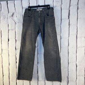 Levis Jeans Mens 32x30 Gray Corduroy Pants 559 Relaxed Straight Used Some Fade